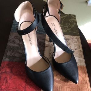 Black leather women’s shoes